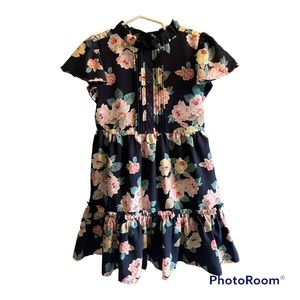 Janie & Jack navy floral dress